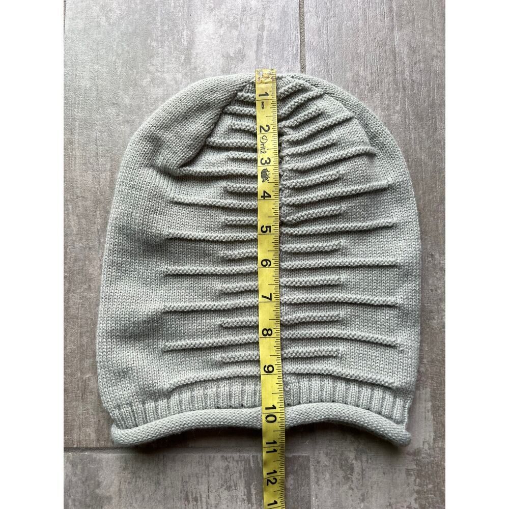 Los Angeles Boutique Gray Slouchy Knit Beanie Hat Winter Cap Designer Fashion - Picture 4 of 5
